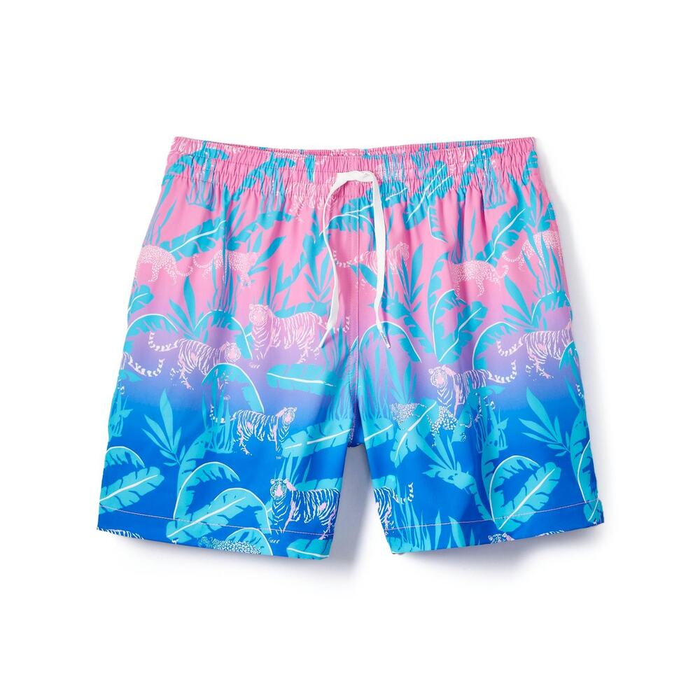 Chubbies the Hydrofoils Swim Trunks Tiger Lined 4" inseam